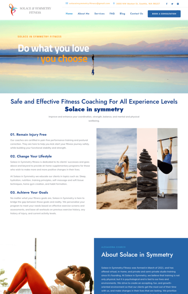 Solace in Symmetry Fitness